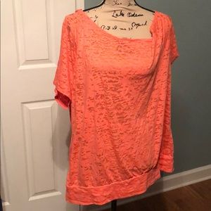 Salmon colored, burn out, top from torrid